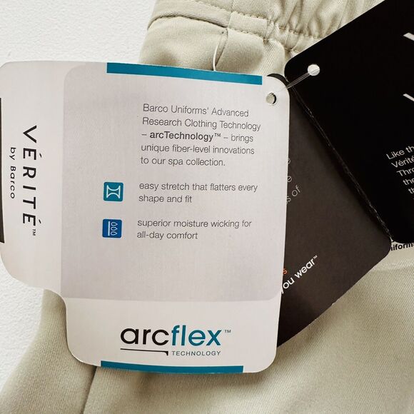 Verite by Barco Pants Womans Tan Celadon Flat Front Arcflex Plus Size 4X NEW - Picture 11 of 12